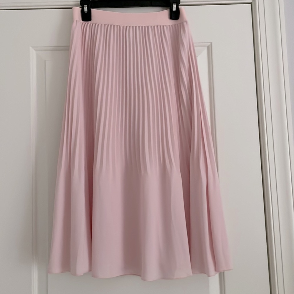 J. Crew light pink pleated skirt